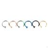 6 Pieces Nose Hoop Ring Stainless Steel Assorted Color 18g 20g Body Jewelry