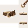 Tiger Print Womens Fashion Leather Belt With Faux Pu Material And Gold Buckle For Casual Wear