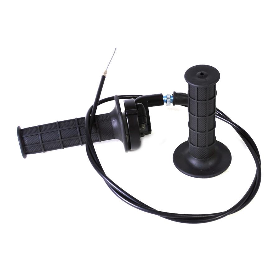 New Motorcycle BLACK Throttle Handle Bar Grips Grip Casing with Cable for Honda