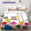 Herr. Herren und Kleine Miss2 Muster Bettwäsche Steppdecke Set Heimdekoration Geschenk (1 Bettbezug + 2 Kissenbezüge (ohne Füllung))