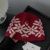 Retro Knitted Jacquard Literary Style Ear Protection Face Small Fashionable Warm Ethnic Style Woolen Hat