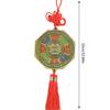 Fengshui Bagua Mirror for Home Protective and Positive Energy with Lion Biting Swords Chinese Knots Tassels Ornament
