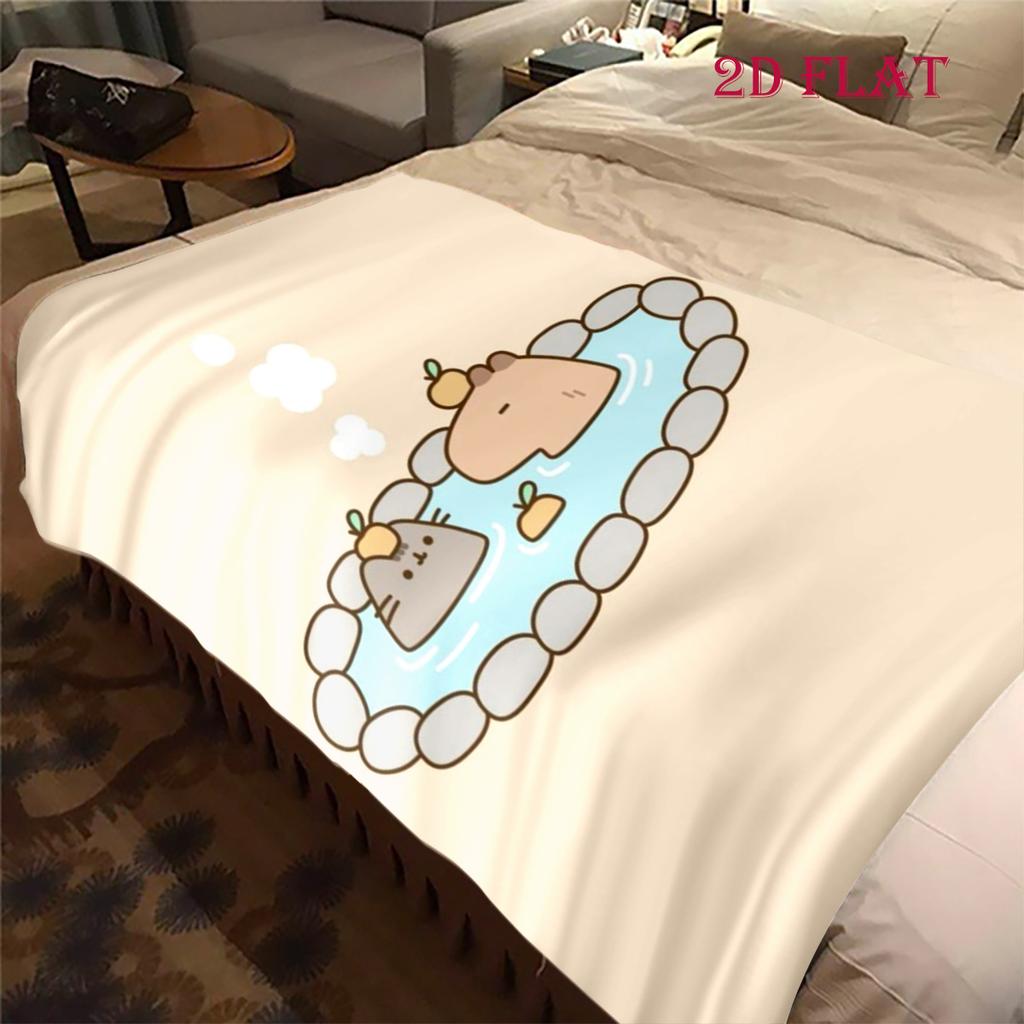 Capybara Companions Blanket Suitable for All Seasons Soft and Comfortable Digital Printing Sheet Nap Blanket