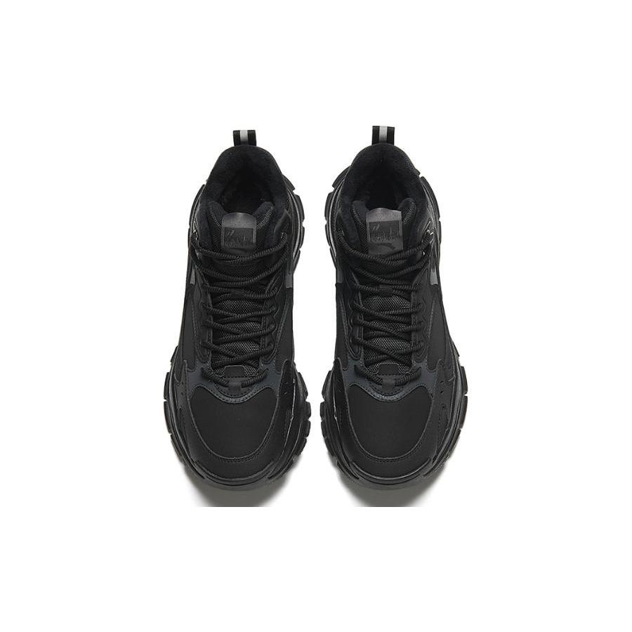 Anta Life Collection Slip Resistant Abrasion Resistant Low Top Casual Shoes Men's Black 112348984-5
