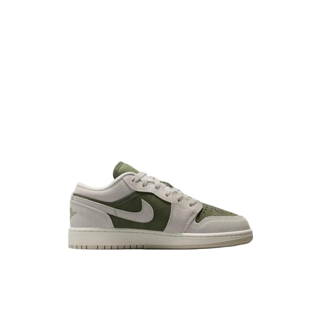 Air Jordan 1 Low SE GS Medium Olive Sail Дитячі Кросівки Зелений Світло-Оріхово-Коричневий HV4396201