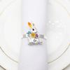 White Rabbit Napkin Buckle Alloy Napkin Rabbit Ring Table Decoration for Home Hotel Cafe Gold