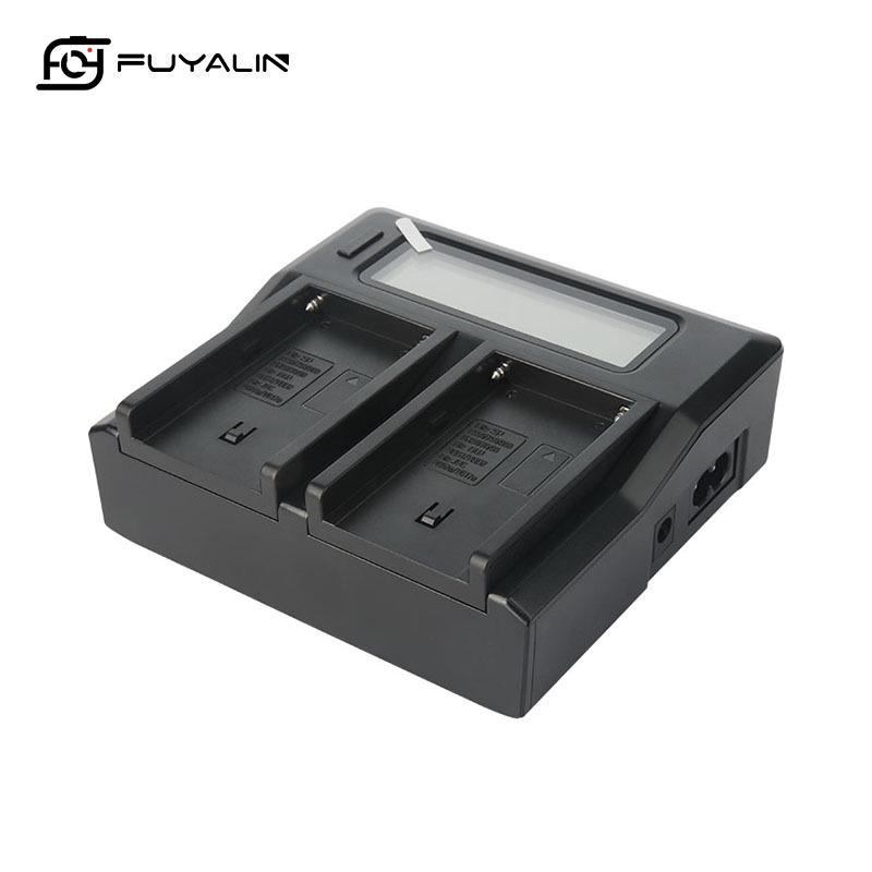 FUYALIN Dual Camera Charger for NP-F770 F750 F550 F960 Batteries