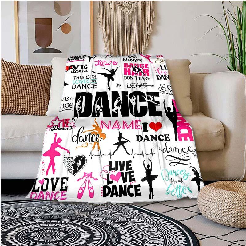 Love Dance Customize Your Name Blanket Used For Chair Office Sofa Bed Camping Soft And Warm Giving Friends And Relatives Birthday Graduation Gift