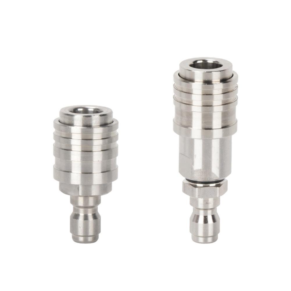 High-pressure Cleaning Machine 1/4 Self-locking Stainless Steel Connector Garden Watering Nozzle Connector Clamp Accessories
