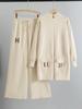 Women's Autumn Chic Knit Cardigan & Wide-Leg Pants Two-Piece Set