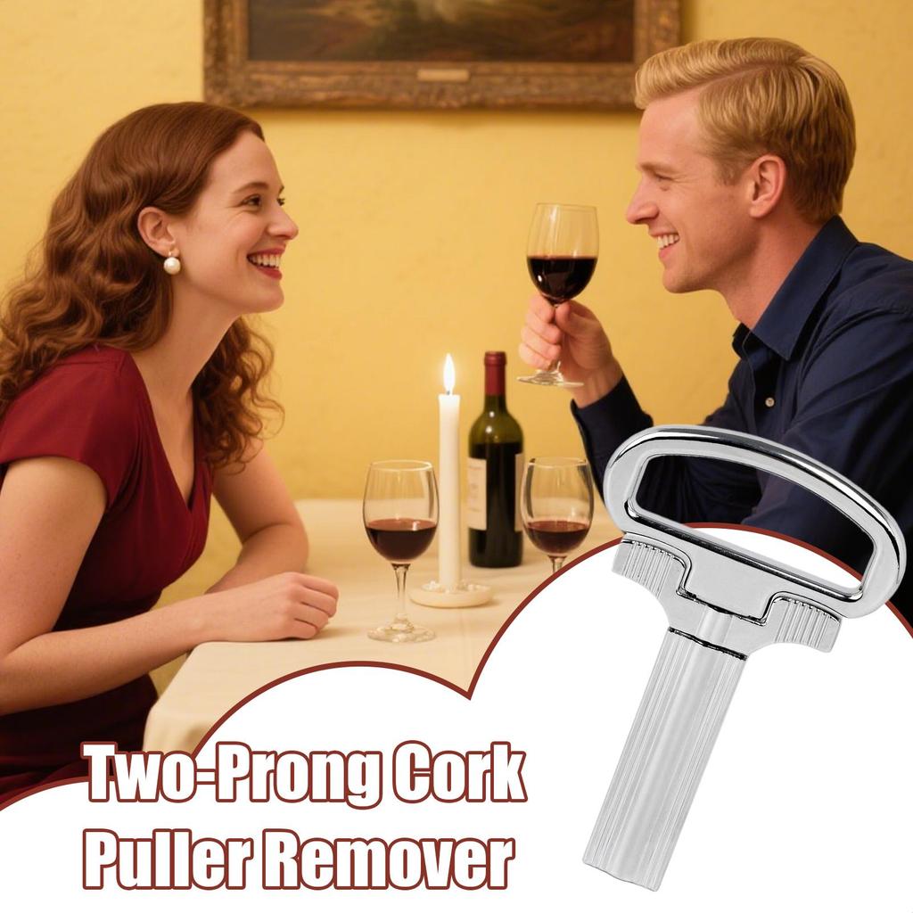 Wine Corkscrew Two Prong Cork Puller Cork Extractor for Old Vintage Ah So Wine Corkscrew for Bar Ceremony Home Outdoor Travel