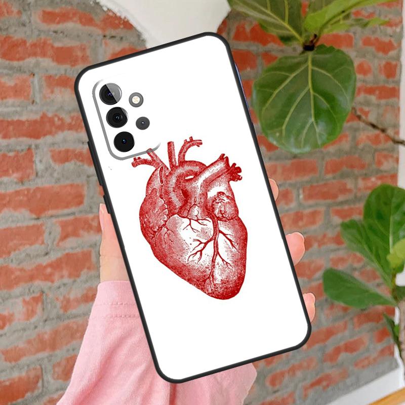 Human Heart Anatomy Cover For Samsung Galaxy A55 A35 A25 A15 A52 A32 A12 A14 A34 A54 A51 A71 A13 A33 A53 Case