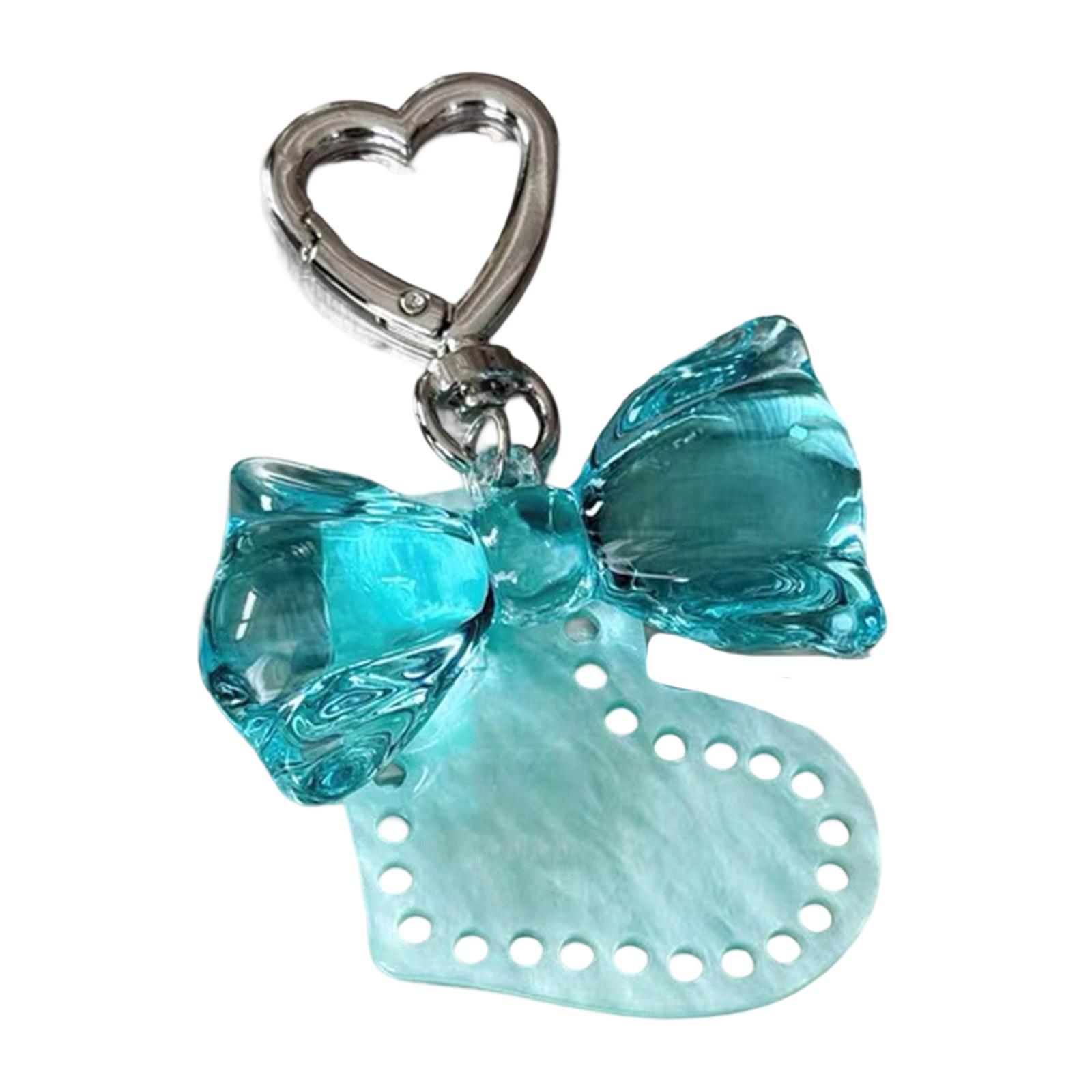 

Creative Alloy Heart Keychain Lightweight Multi Hole Design Practical Acrylic Key Holder For Backpacks Schoolbag синій