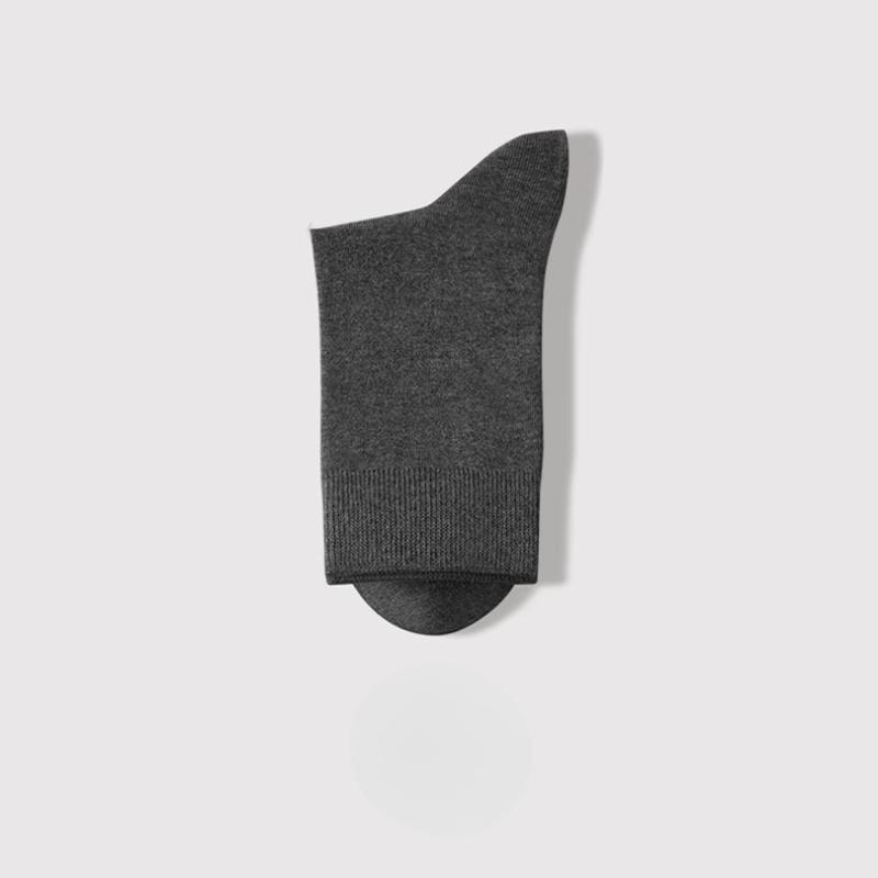 Solid-colored Cotton Socks for Autumn and Winter, Mid-calf Socks, Anti-odor and Sweat-absorbing Men's Socks, Long Calf Cotton Socks