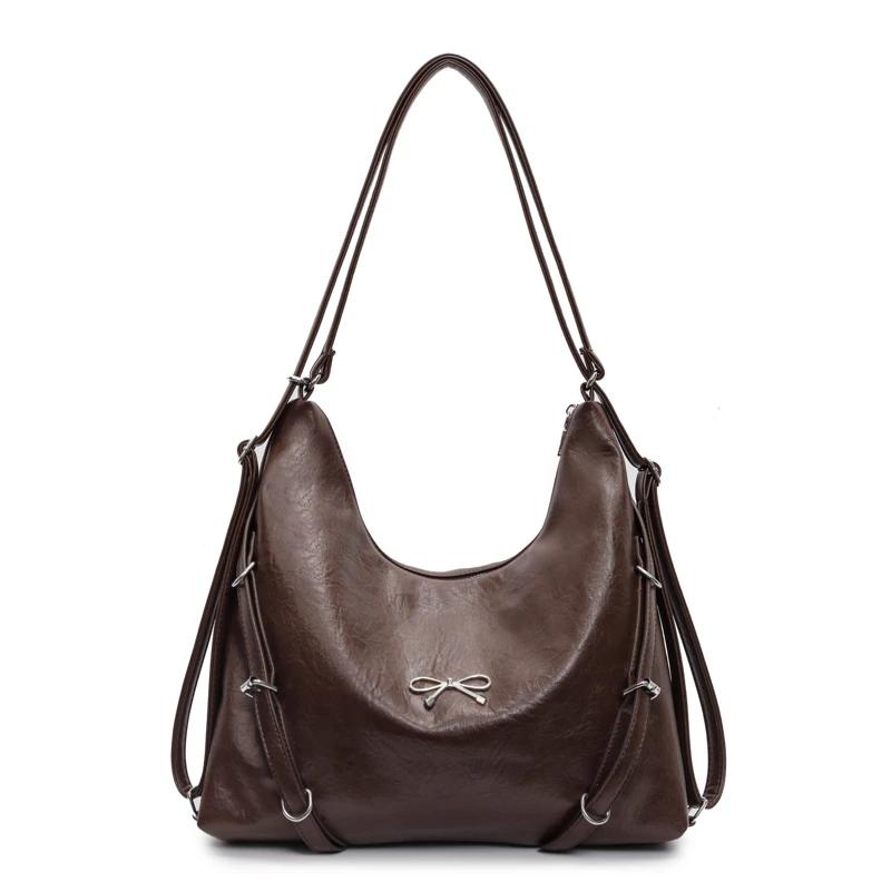 

Горячая мода двойного назначения сумки на плечо из цельного плутония простой универсальный рюкзак большой вместимости для женщин мода высокое качество новая сумка