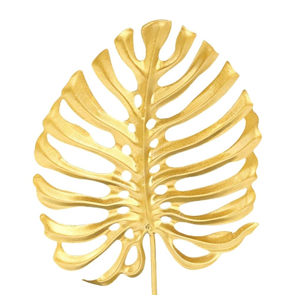 Iron Gold Metal Monsteras Leaf Table Decor  Store Checkout Counter Decor Craft