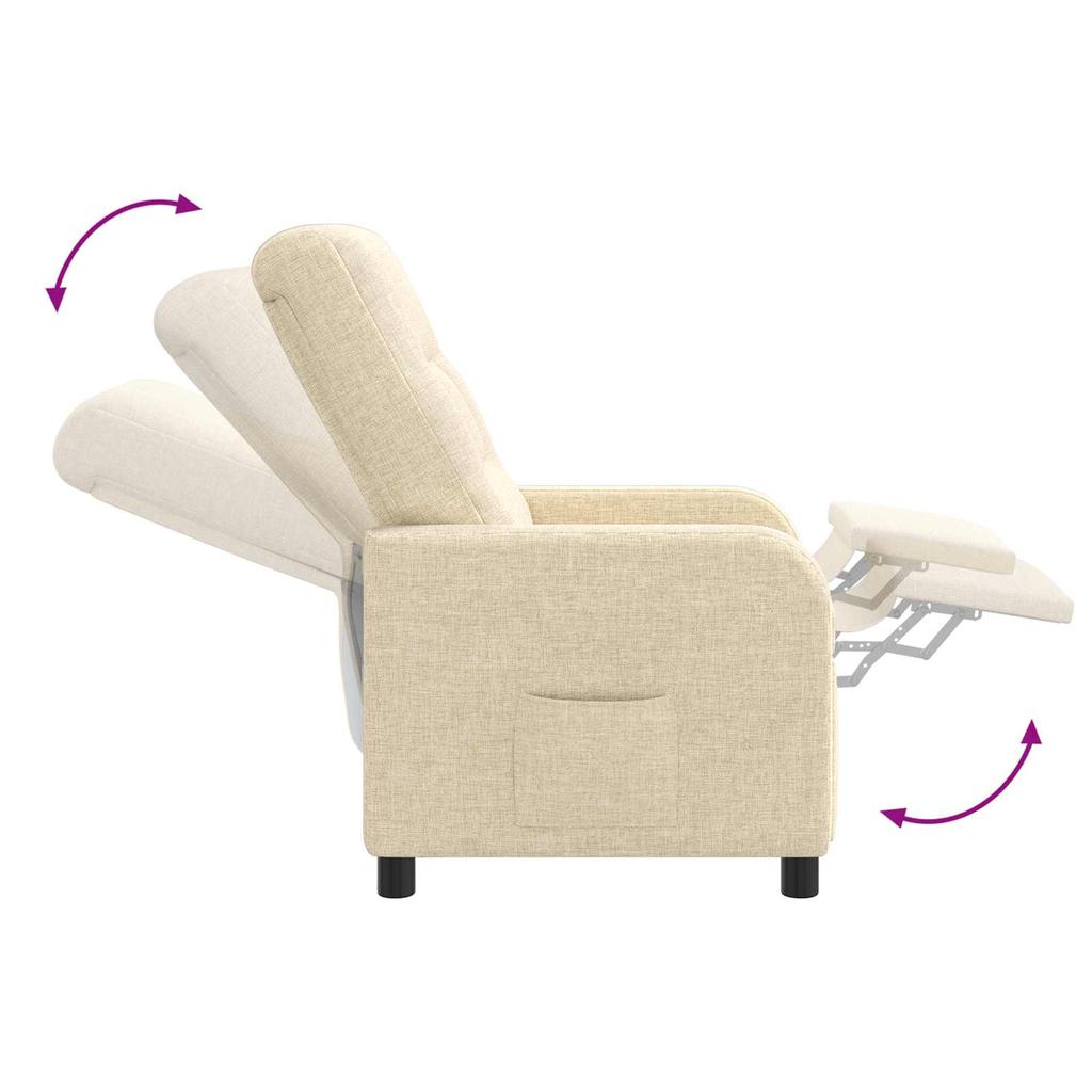 Recliner Cream Fabric