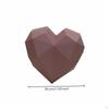 Heart Shaped Gift Box Waterproof Flower Container Elegant Presentation Faceted Design