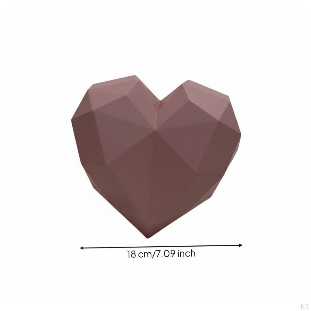 Heart Shaped Gift Box Waterproof Flower Container Elegant Presentation Faceted Design