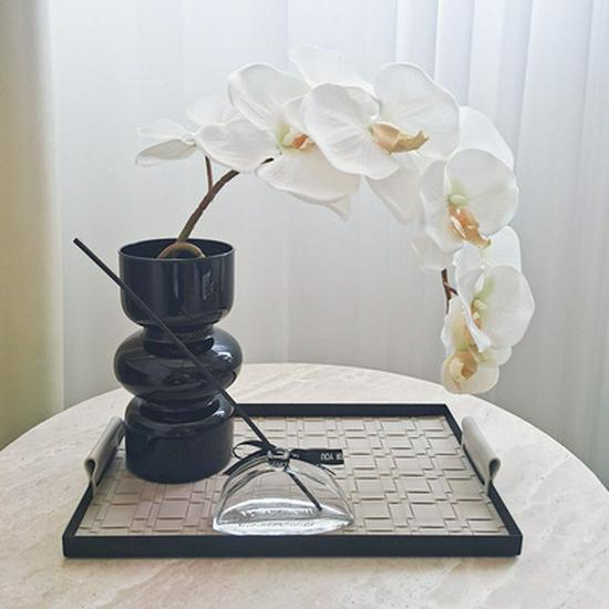 Light Luxury Phalaenopsis Artificial Floral Arrangement for Dining Table Decoration