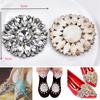 Apliques de diamantes de imitación de cristal plateado, trajes de novia, adornos para vestidos, costura DIY