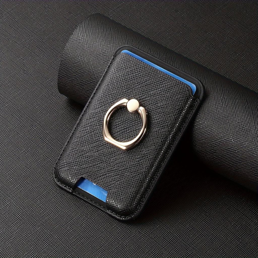 Mobile Phone Ring Magnetic Universal Card Holder Built-in N52 Powerful Magnet Ring Hold 3 Cards Solt ID Cards Bank Cards Credit