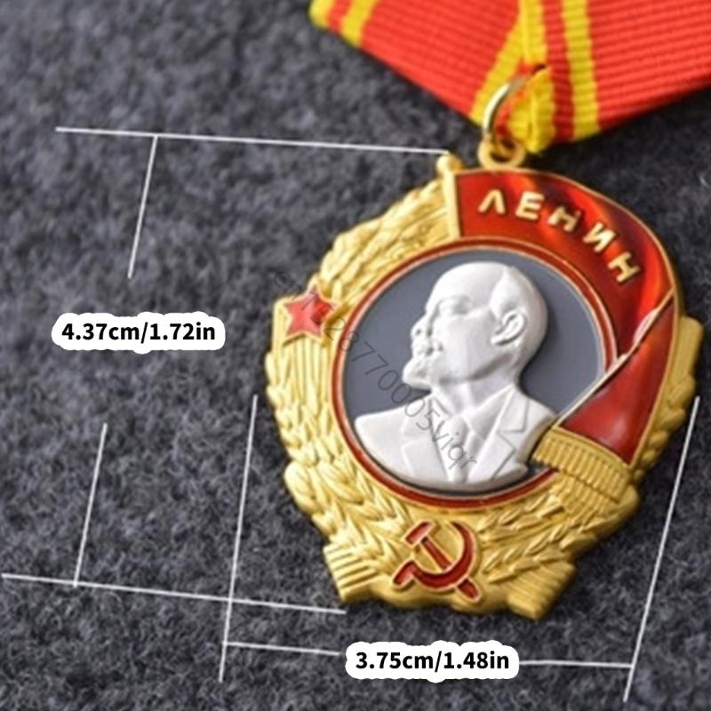 Soviet Lenin Order Badge Alloy Militaries Medals Historical Collectible For Role Play Costume Accessory AXYD