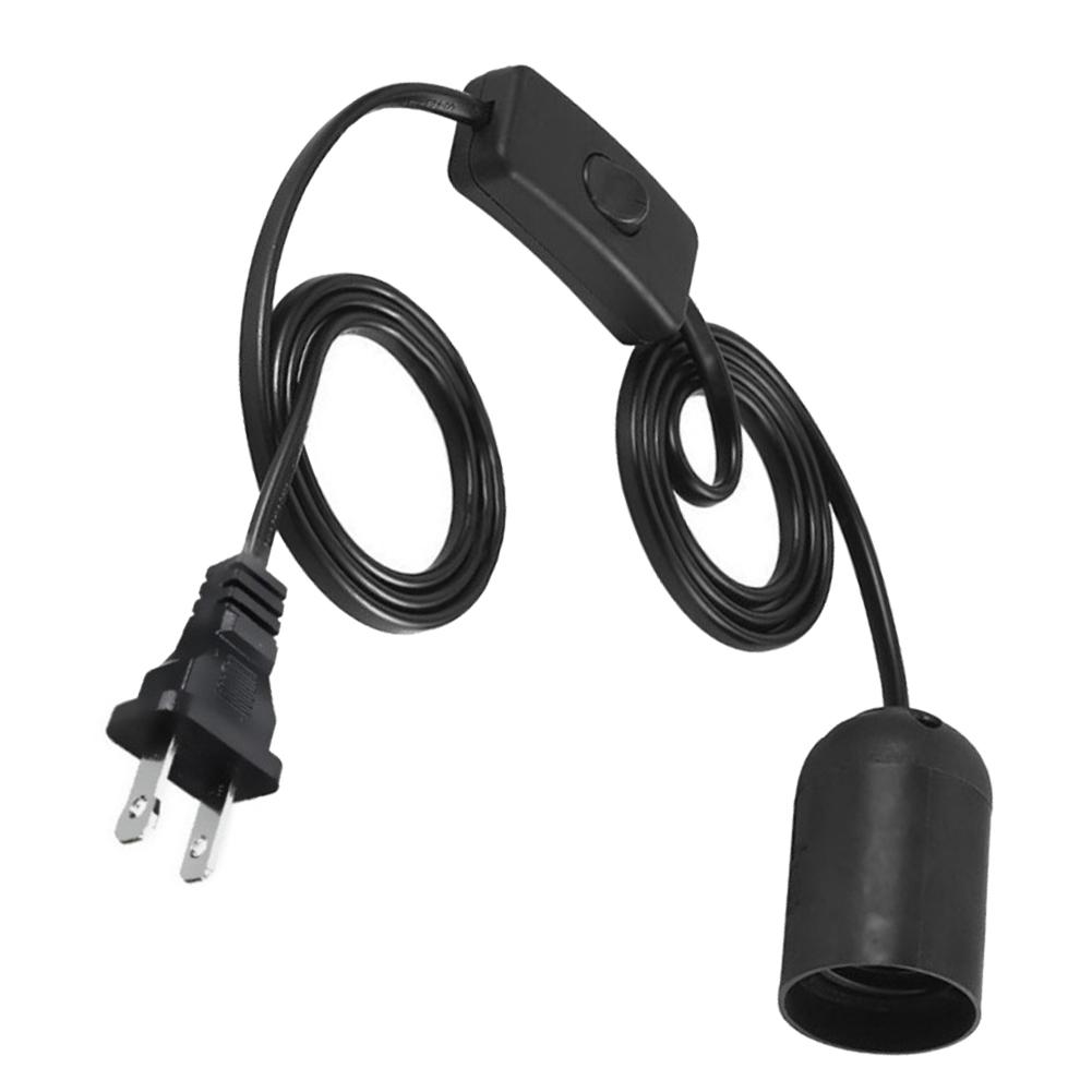 Plastic Black E27 Ceramic Heating Strip Independent Switch Lamp Holder for Reptile Tortoise