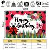 2D Ladybug Backdrop for Kids, Girls and Garden Themed Birthday Parties