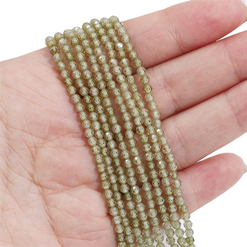 120Pcs Natural Multicolor Zircon Faceted Round Beads for DIY Jewelry Bracelet Earring Making