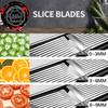 VEKAYA Mandoline Slicer, Kitchen Mandoline Slicer, Adjustable Stainless Steel Mandoline, Vegetable Slicer for Potatoes, Onions, Cucumbers, Tomatoes, a