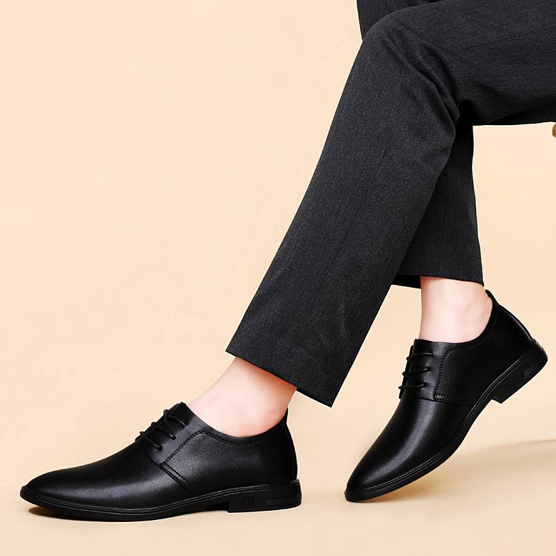 Non-Slip Soft Sole High Quality Men's Genuine Leather Shoes Flat Lace Up Casual Shoes New Classic Cowhide Oxford Shoes for Men