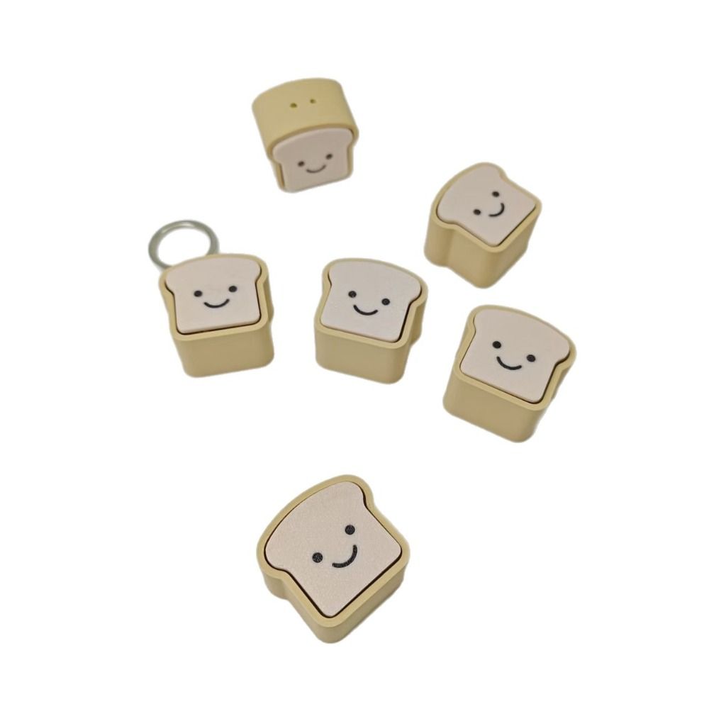 Finger Press Toast Keyboard Clicker Sensory Toy Finger Clicker Toy Bread Fidget Keychain ADHD ASMR