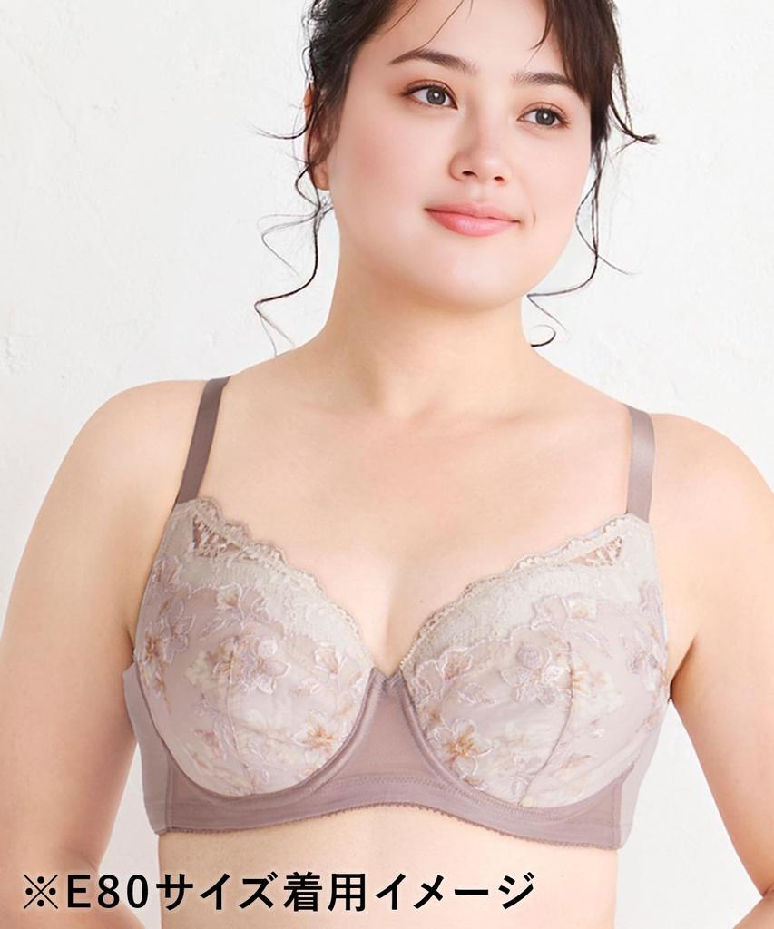 Wacoal Bra Slimming Compact Reduces Bust Reduces Back Plus Sizes BRB453 LB E85 [Slimming Bra] Lacy, Effect, Makeup, Protrusion, Contour,