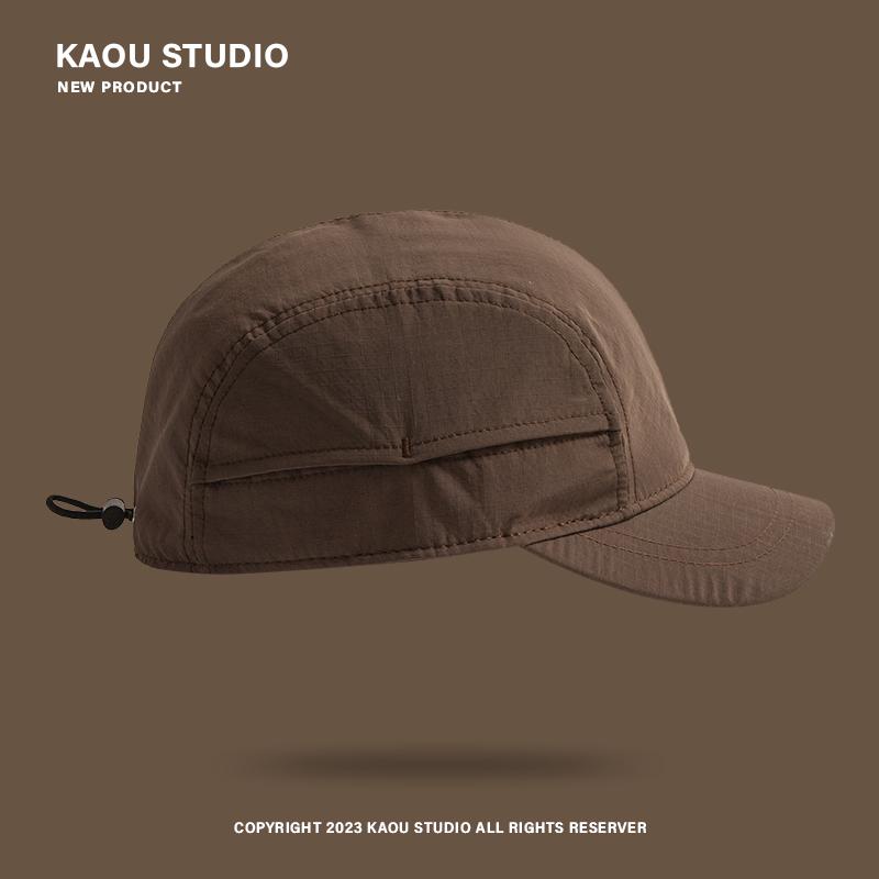 Short Brim Hat Men's Japanese Thin Summer Sun Protection Peaked Cap Outdoor Quick-Drying Baseball Cap for Women