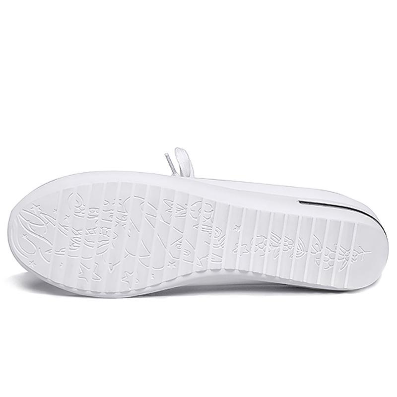 Split Leather Sneakers Ladies Casual Walking Spring Shoes Women Plus Size 34-43 High Quality Classic White Sneakers Female Shoes