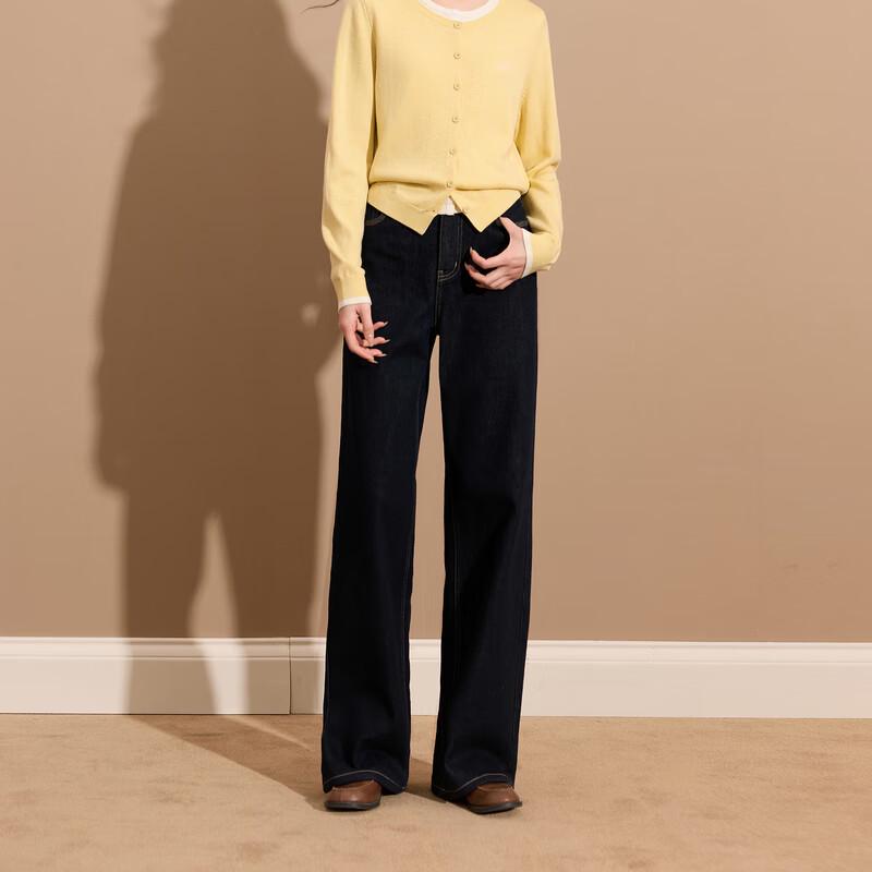 

SanCai Women s Winter Fleece-Lined Straight Jeans M