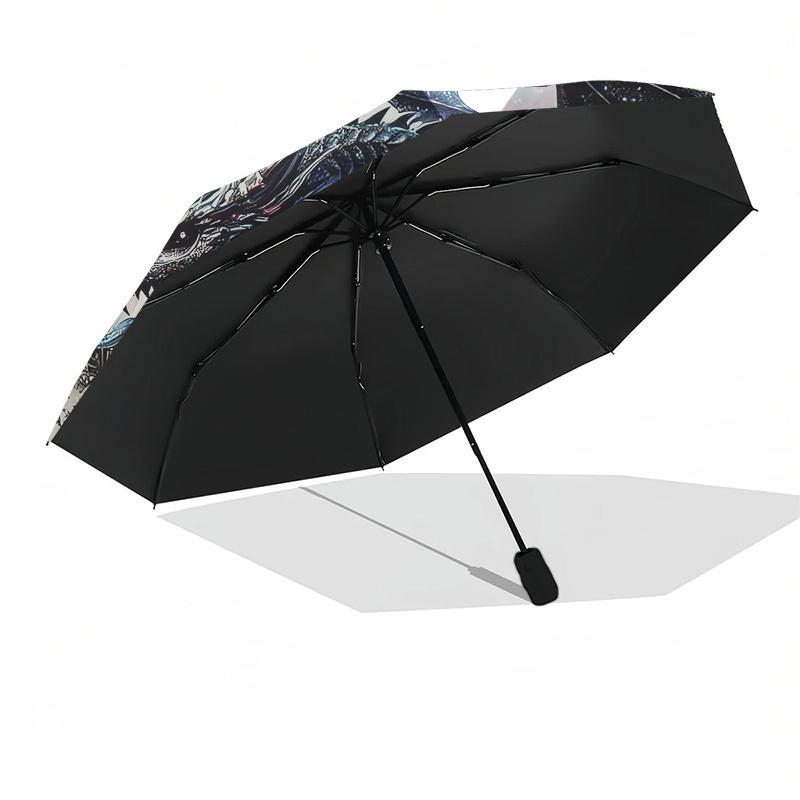 1pc Galactic Dragon Skull Roses Umbrella with Plastic Handle,Suitable for All Seasons Home Travel Outdoor UmbrellaDD1625