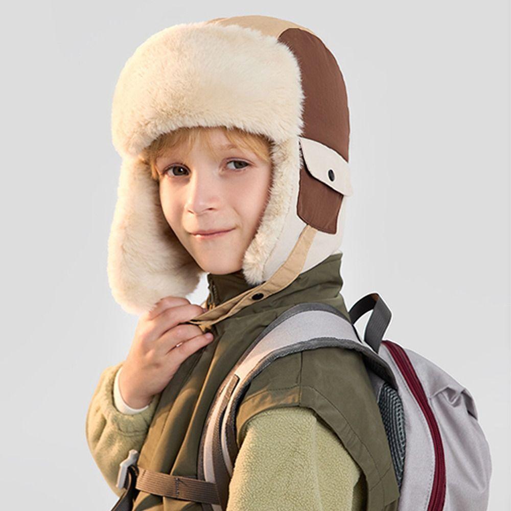 Winddichte Kinder-Wintermützen Warme Skimütze Modische Fliegermütze Kinder