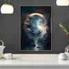 Starověká krajina Měsíc Noc Surrealismus Umění Malba na plátně Nástěnný Pop Plakáty a obrazy Fantasy Gate Moderní obývací pokoj Ložnice Domácí obrazy Výzdoba