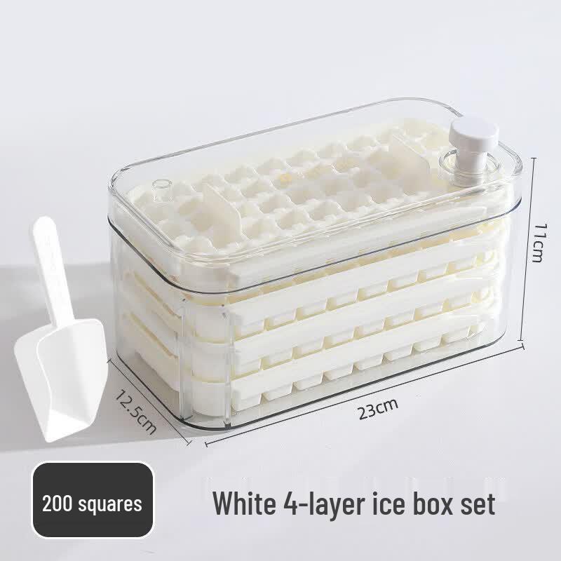 Press-Release Ice Cube Maker with Storage Box