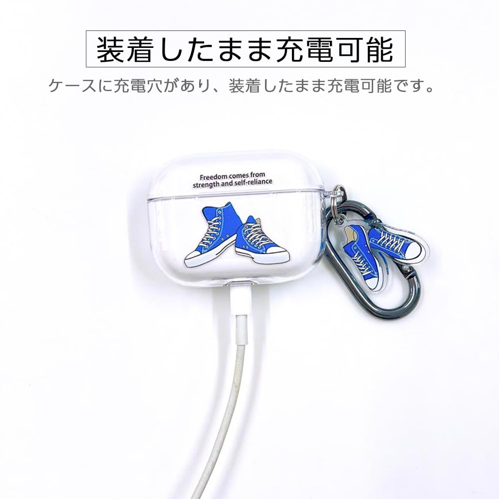 ONLYOU AirPods Pro 2 Stylish Korean Cute PC Canvas Sneaker Shoe Transparent Earphone Cover for and Adults Pro Fuchsia Case, Design, Design, Women,