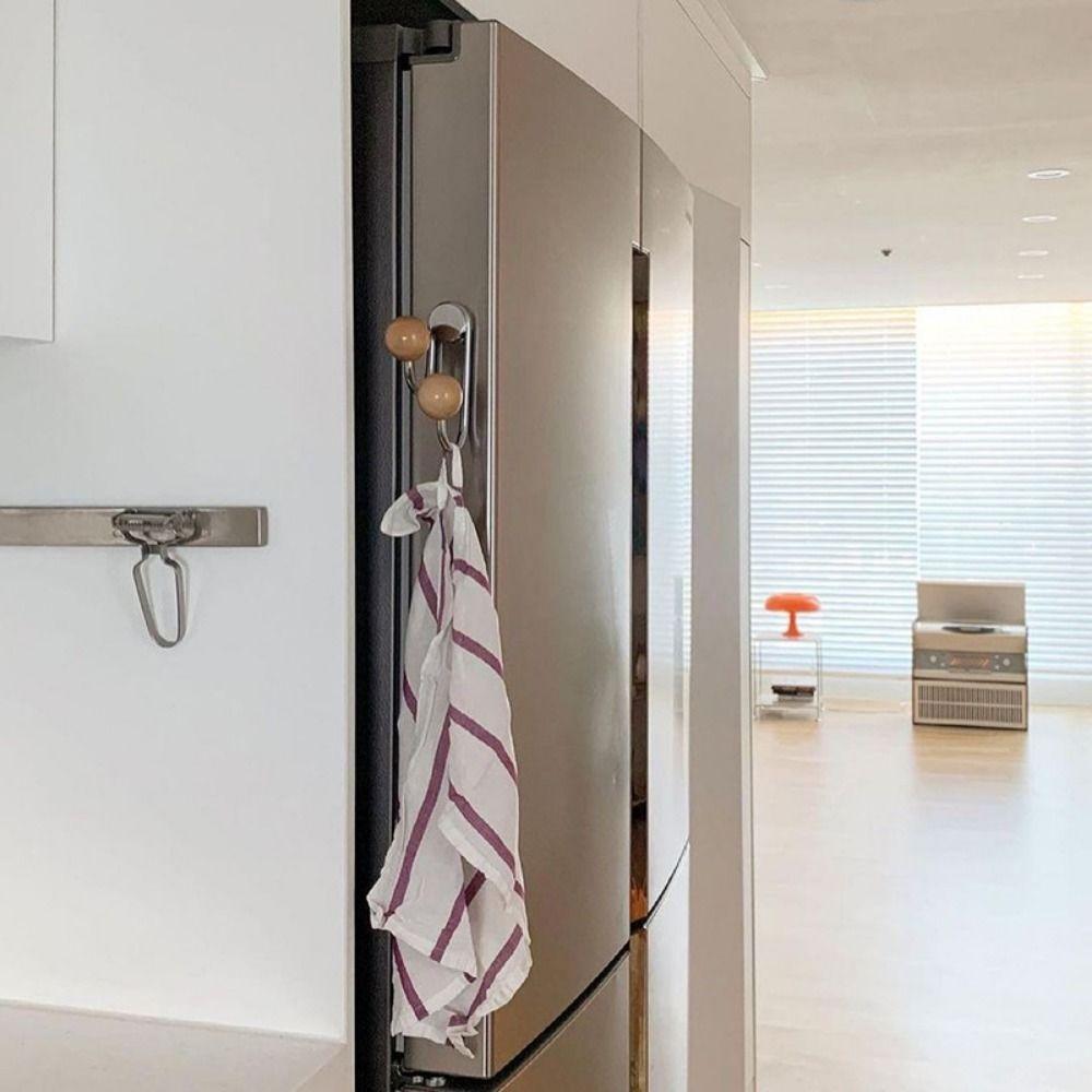 Punch-free Coat Hanger Wall Mounted Door Magnet Hanger Creative Magnetic Wall Hooks  Bathroom
