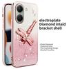 KADEM For Xiaomi Poco X7 Pro 5G Case Dragonfly Kickstand TPU Flowers Glitter Phone Cover