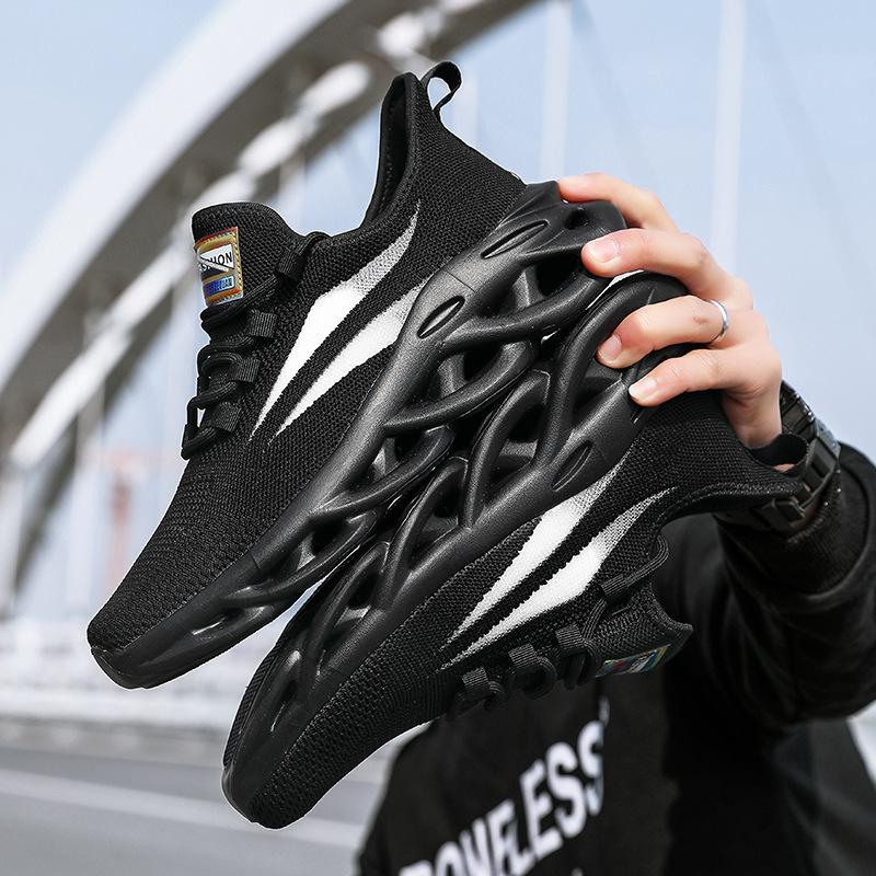 Sneakers men's twist sole large size men's shoes 2024 early autumn mesh breathable soft sole running student sports tide shoes