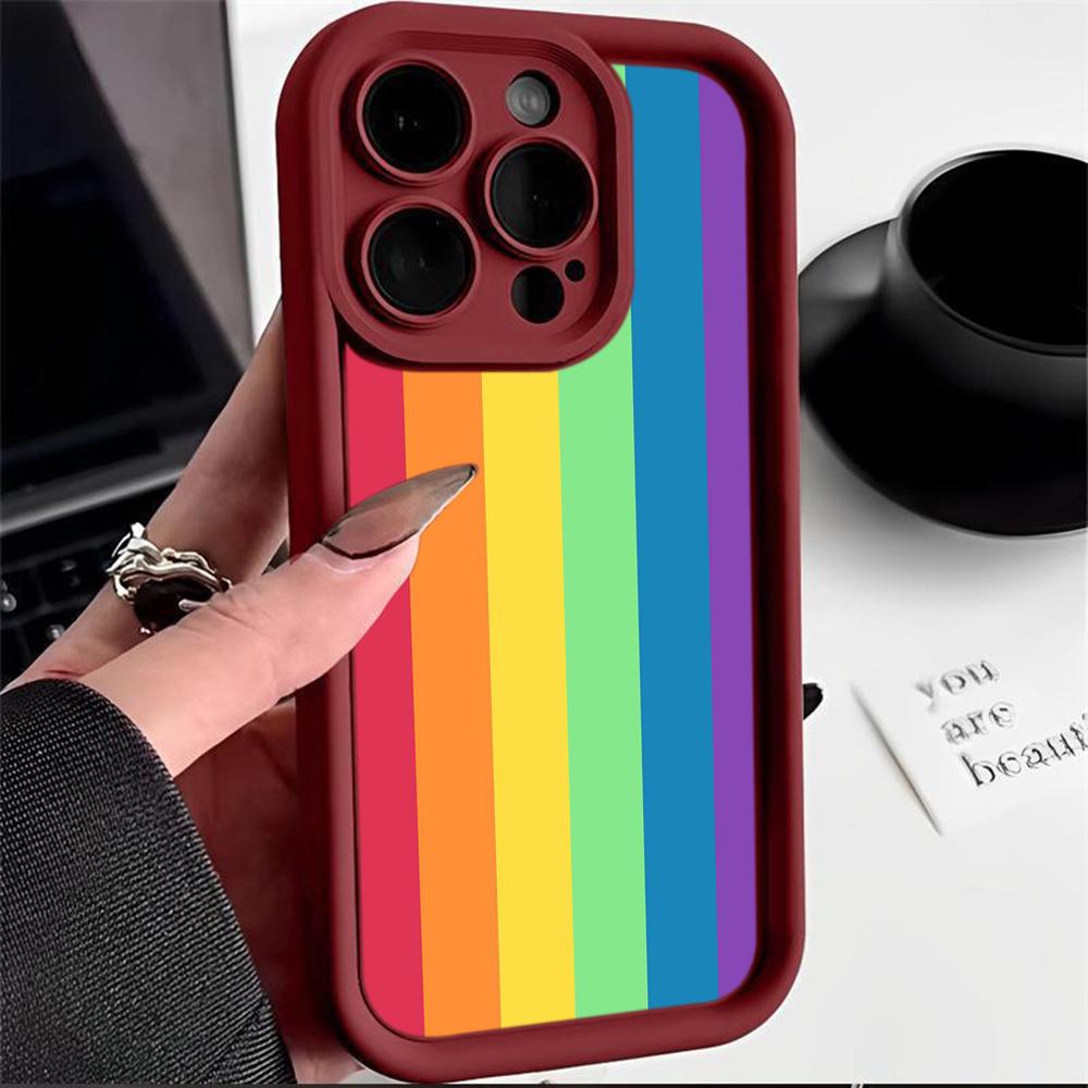 Ae93 Rainbow Art Design Protective Phone Cases for iPhone 13 14 15 Pro Max XR infinix Hot 40i 30i Tecno Camon 30 20 Pro Angel Eyes TPU Back Cover