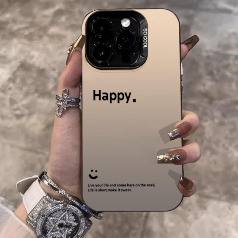 

Advanced laser phone case with a pattern of understanding life sentences printed on it For iPhone 11 121314151617 XS XR X 12 13 Plus Pro Max SE series IPhone 14 Pro Max чёрный