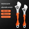 8-inch Multifunctional Adjustable Wrench with Plastic Handle for Auto and Machine Repair