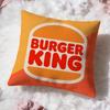 fashion b-Burger King Cushion Cover Premium Comfort Reversible Pillow Cove -Two in One Design for Any Room & Car Interior