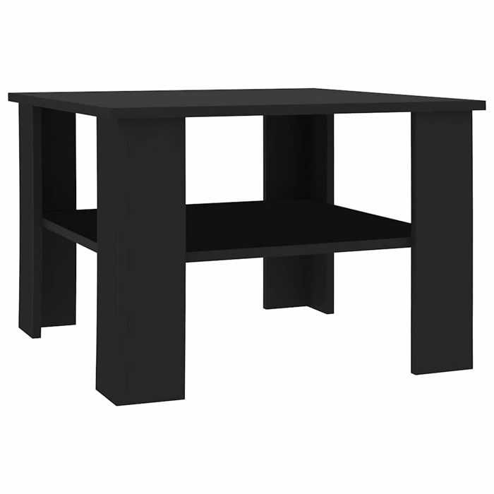 VidaXL Coffee Table Black 60 X 60 X 42 Cm Chipboard